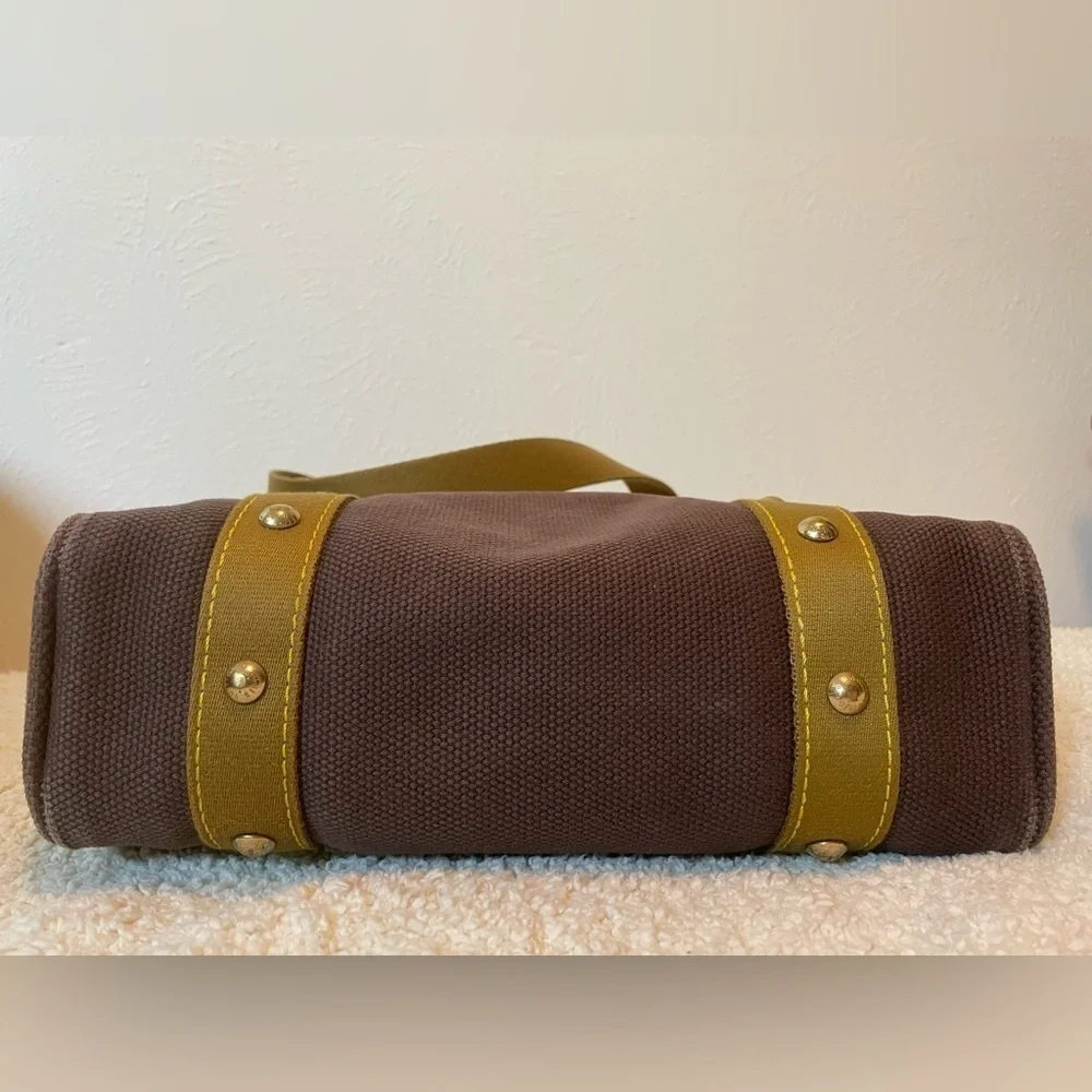 Louis Vuitton Antigua Cabas Brun Canvas Inventeur Tote w/ Lock and Key/Poignet